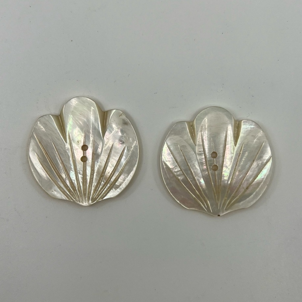 Mother of Pearl Buttons, Pair Large